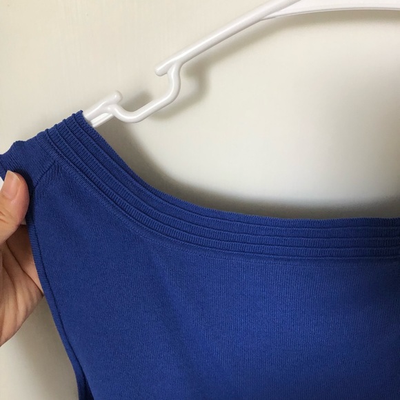 Square Neck Sleeveless Tank Top Blue Large L - Picture 5 of 9